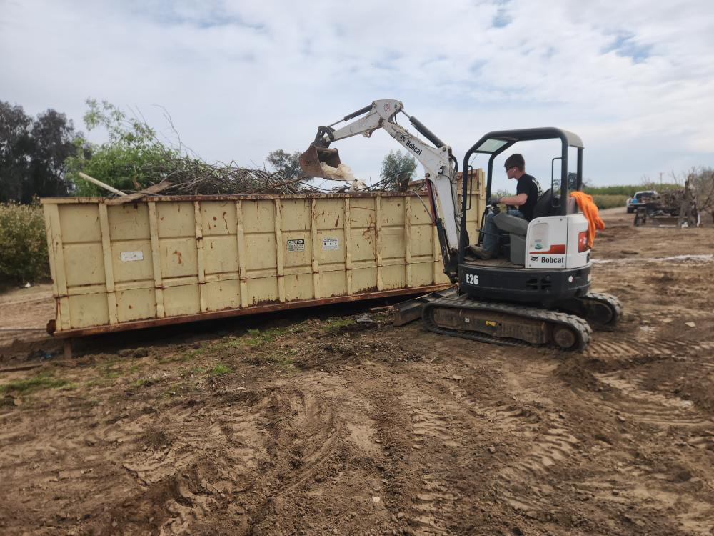 Debris and brush loaded out